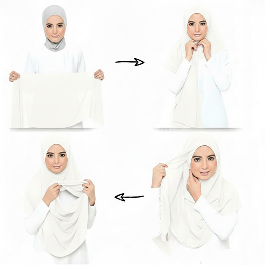 Instant Chiffon Hijab (2 Loops) - Design Code: IH-0024